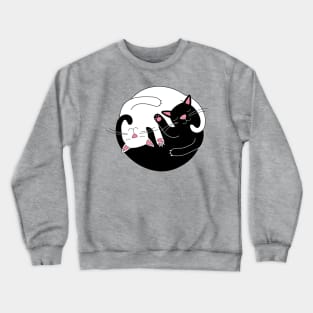 yin yang cats Crewneck Sweatshirt